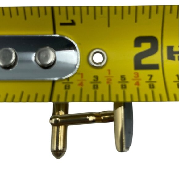 Swank Formal Wear 5 pc Cuff link Stud Set orig box Faceted Black Gold Tone Tux - Picture 11 of 16